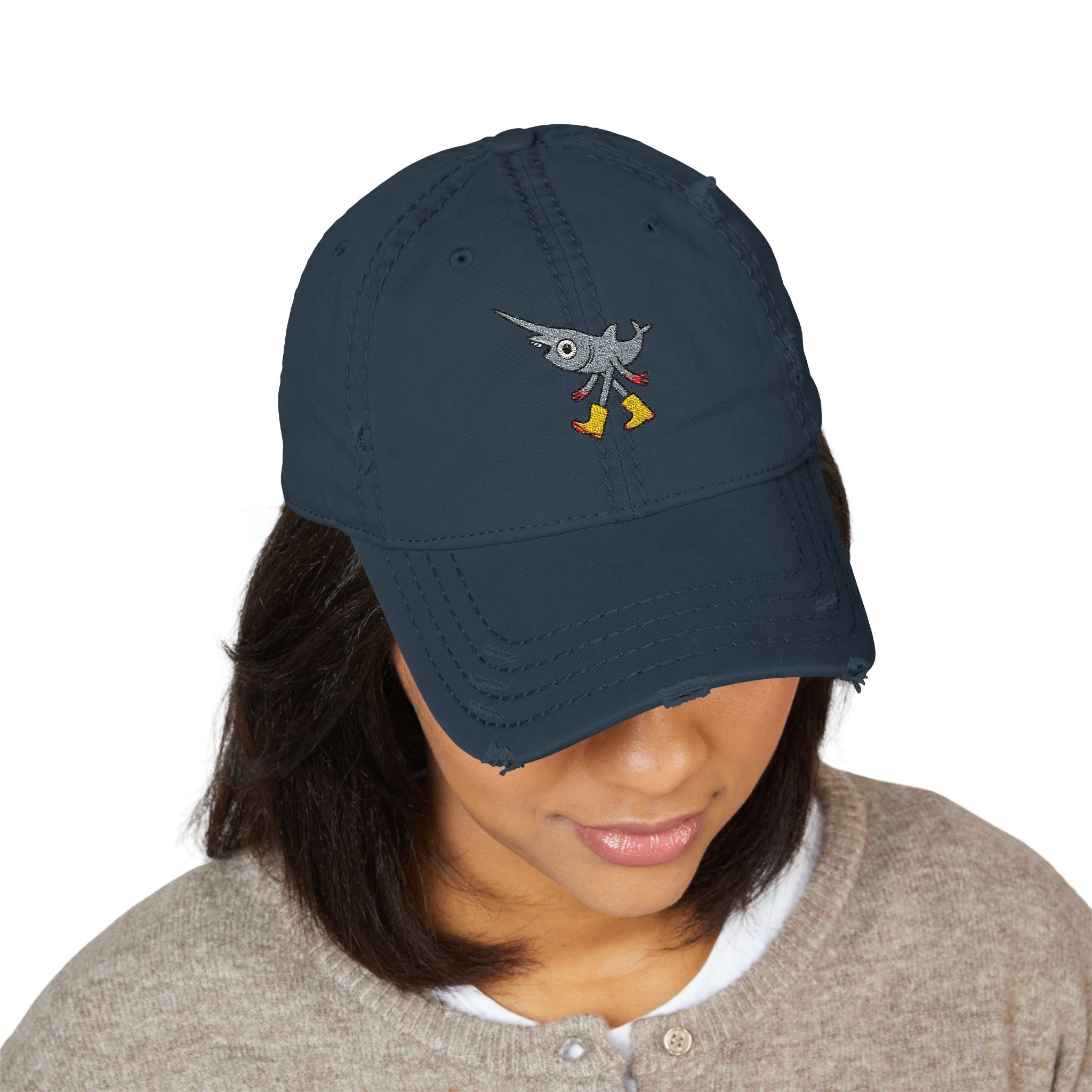 Gary the Friendly Goblin Shark - Distressed Hat (Embroidery)