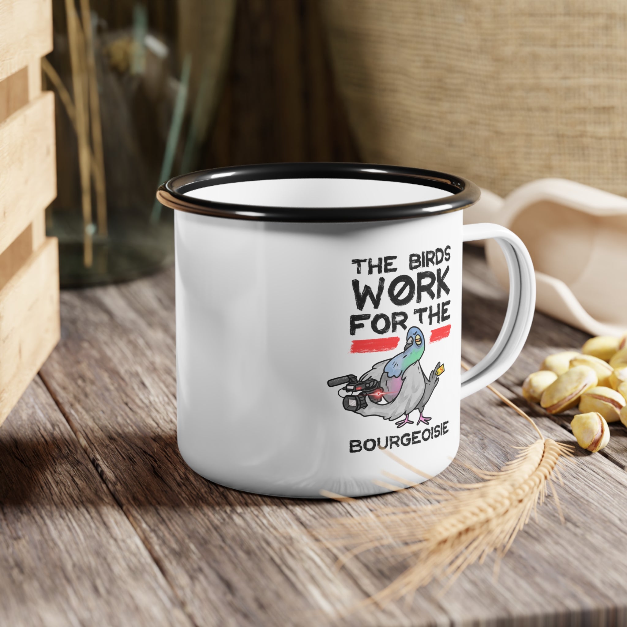 The Birds Work for the Bourgeoisie - Enamel Mug