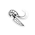 Knife Prawn - Vinyl Sticker [3" x 4"]