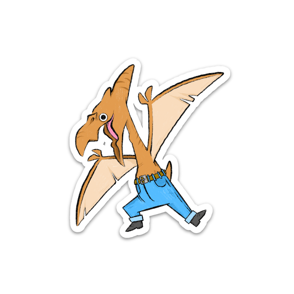 Pterry the Pterodactyl - Vinyl Sticker [3" x 4"]