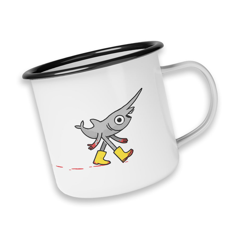 Gary the Friendly Goblin Shark - Enamel Mug