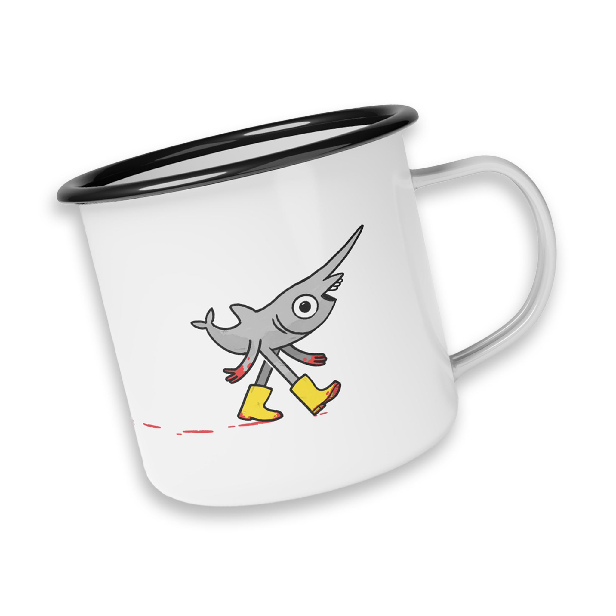 Gary the Friendly Goblin Shark - Enamel Mug