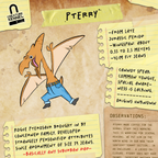 Pterry the Pterodactyl - Vinyl Sticker [3" x 4"]